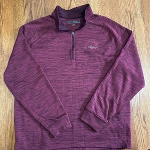 Greg Norman Maroon 1/4 Zip Long Sleeve Size Large